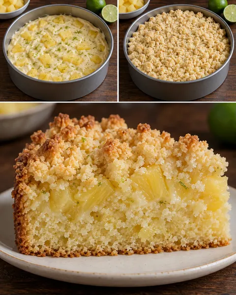 Smulkaka med ananas och lime