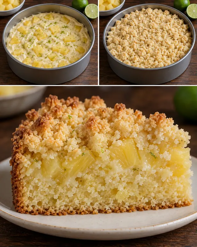 Smulkaka med ananas och lime