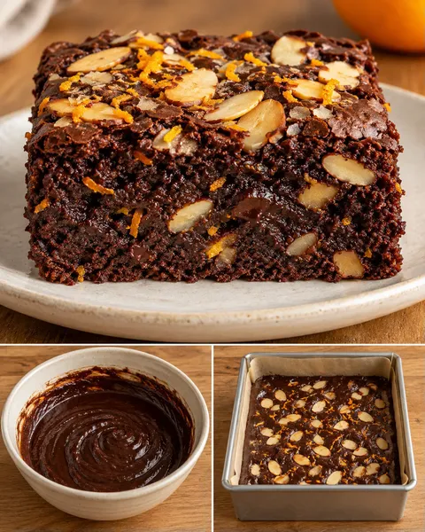 Brownies med apelsin och mandel