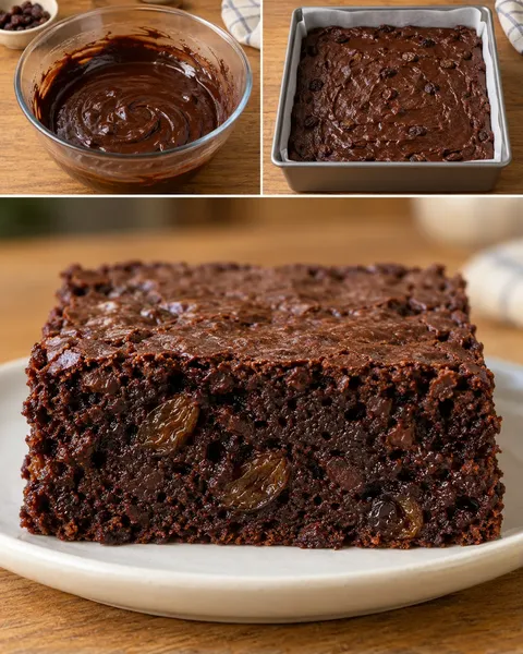Brownies med vanilj och russin