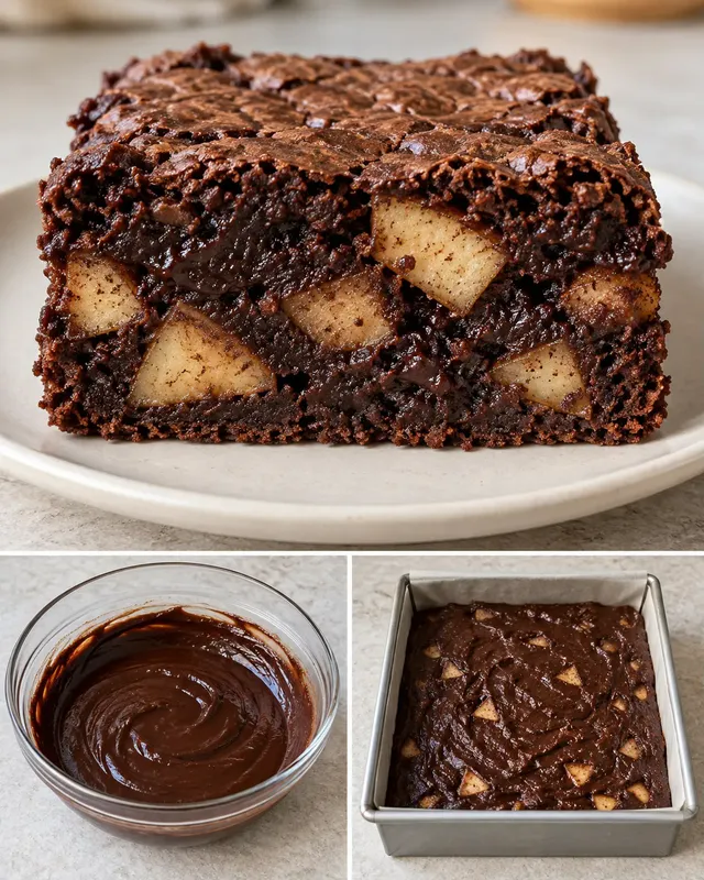 Brownies med kanel och äpple