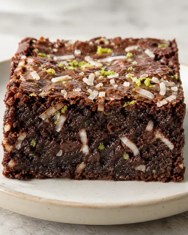 Brownies med kokos och lime