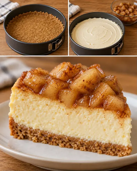 Ugnsbakad cheesecake med äpple och kanel