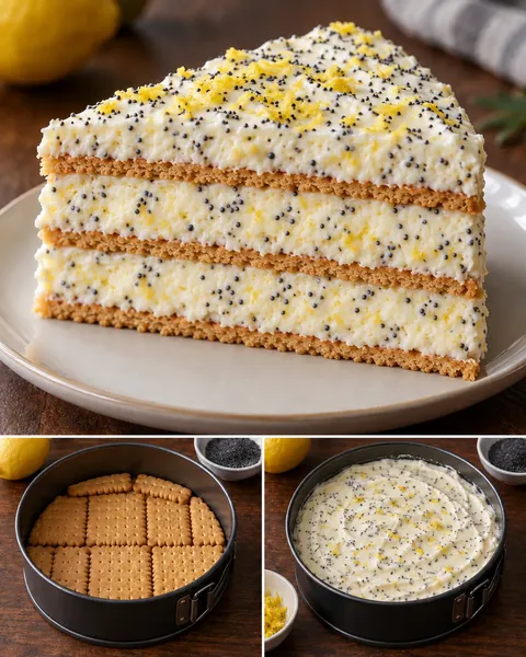 Kexkaka utan ugn med citron och vallmofrön