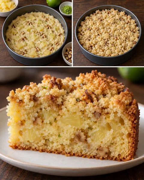 Smulkaka med ananas och lime — valnötter