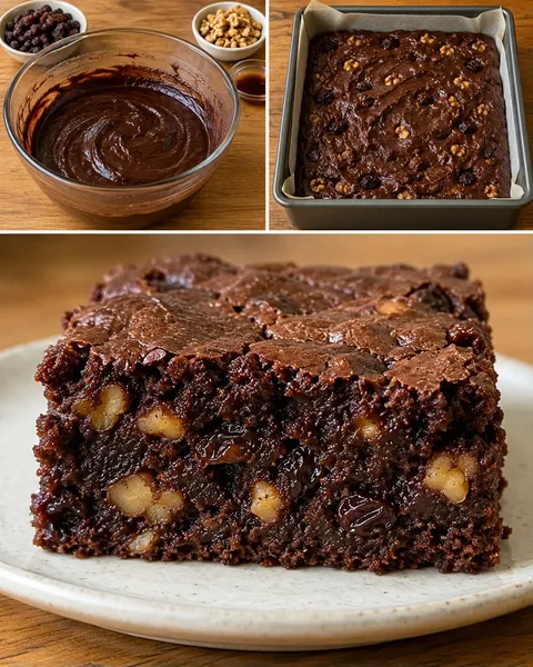 Brownies med vanilj och russin — valnötter