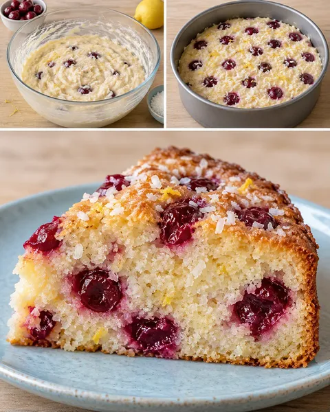 Yoghurtkaka med körsbär och citron — kokos
