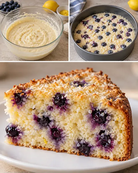 Yoghurtkaka med blåbär och citron — kokos