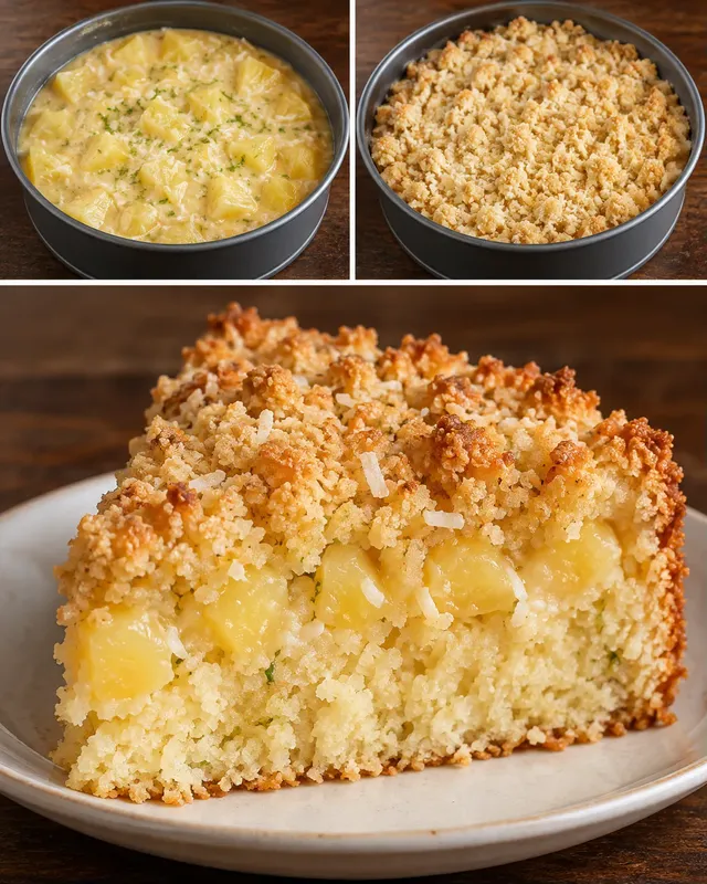 Smulkaka med ananas och lime — kokos