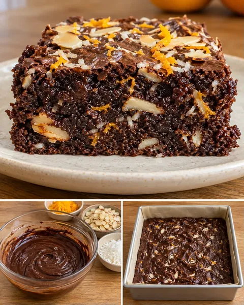 Brownies med apelsin och mandel — kokos