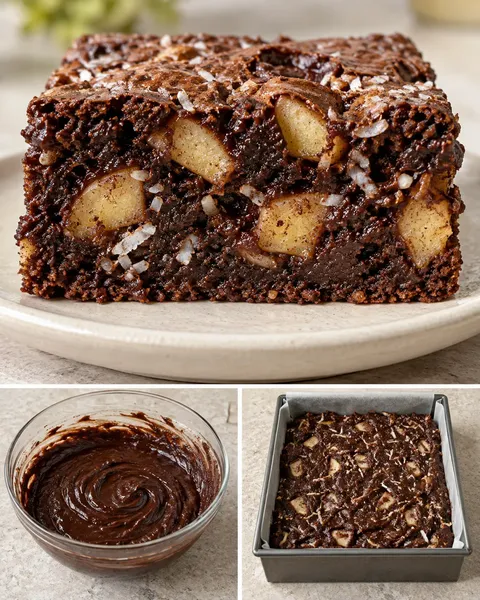 Brownies med kanel och äpple — kokos