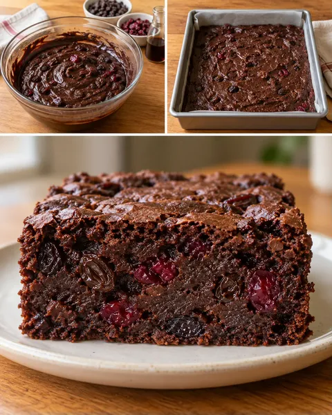 Brownies med vanilj och russin — tranbär