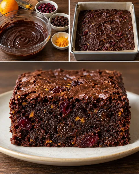 Brownies med tranbär och apelsin — russin