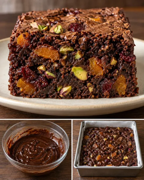 Brownies med aprikoser och pistagenötter — tranbär