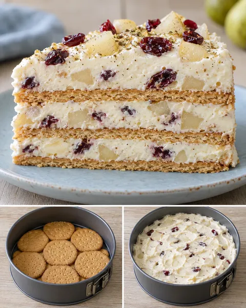 Kexkaka utan ugn med kardemumma och päron — tranbär