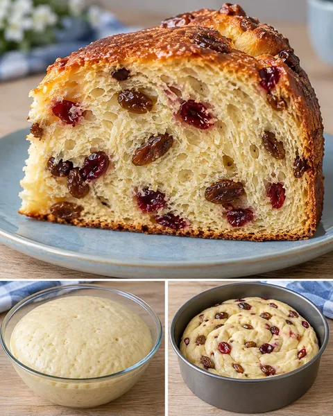 Söt jästkaka med vanilj och russin — tranbär