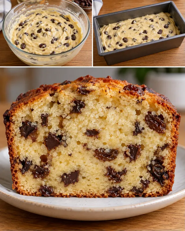 Smörkaka i avlång form med vanilj och russin — mörk choklad