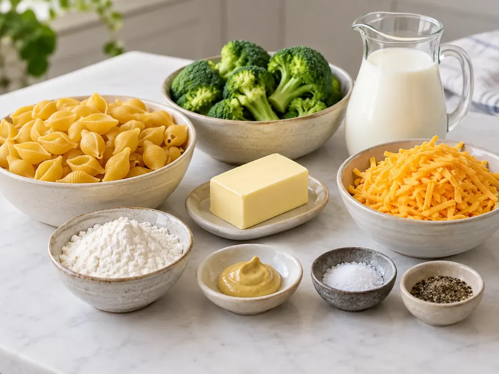 Pastagratäng med broccoli och cheddar