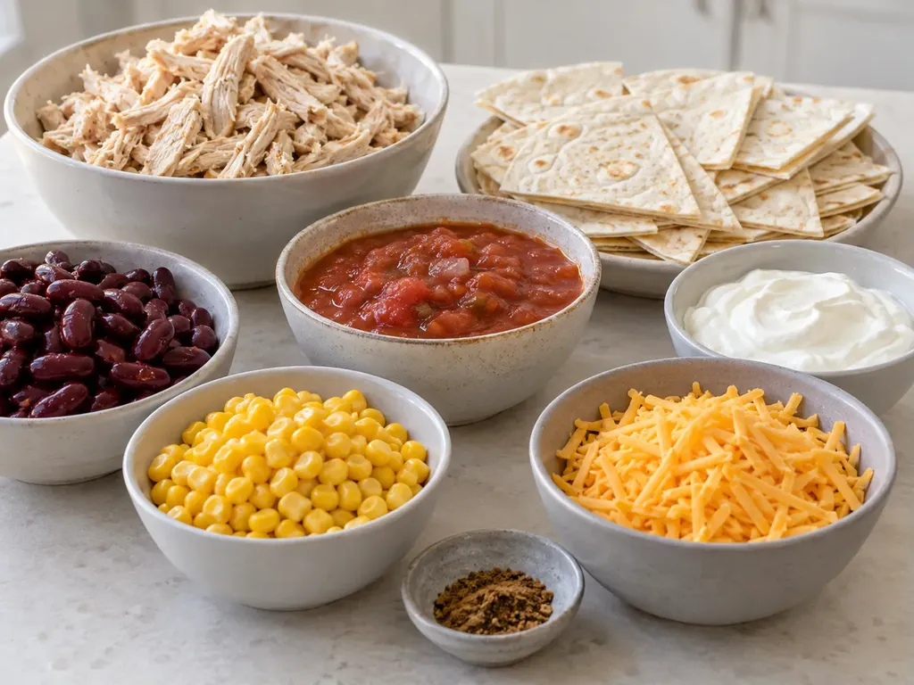 Tortillagratäng med kyckling och salsa