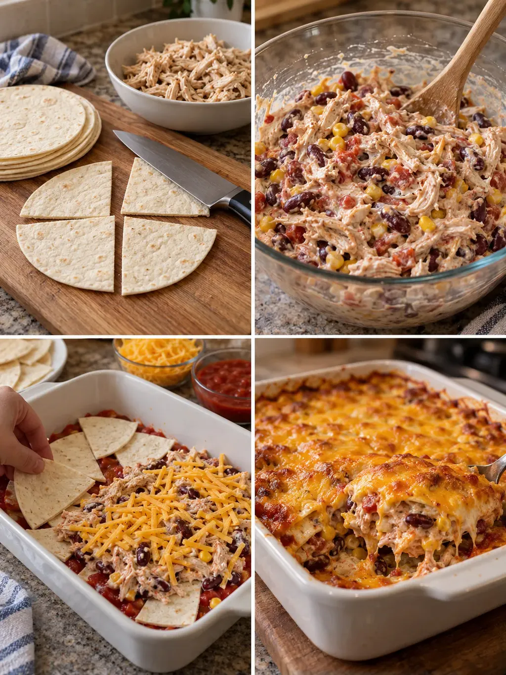 Tortillagratäng med kyckling och salsa