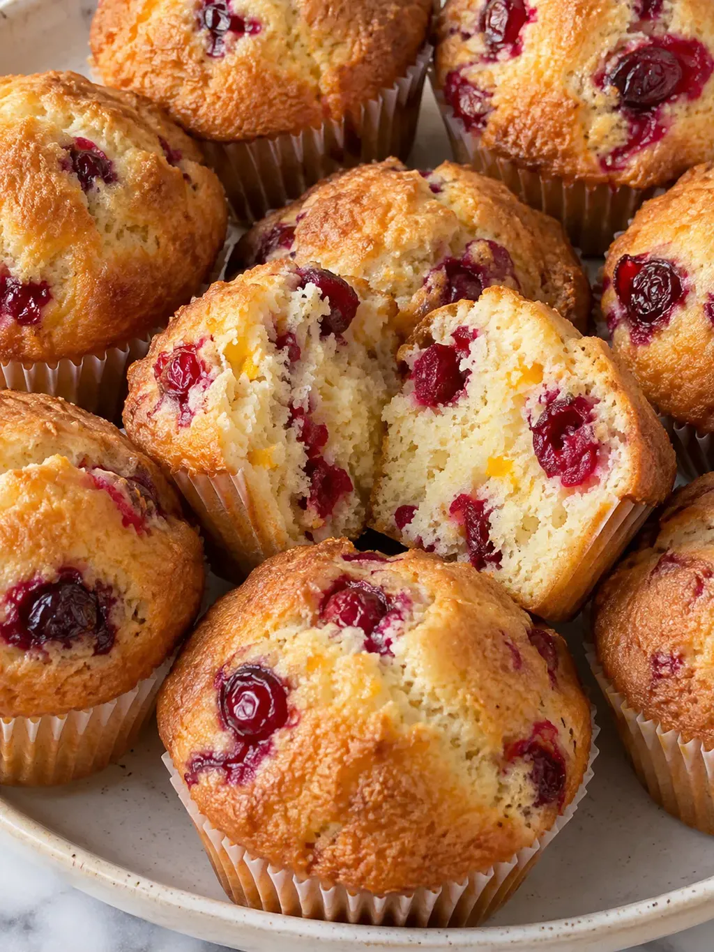 Apelsinmuffins med tranbär