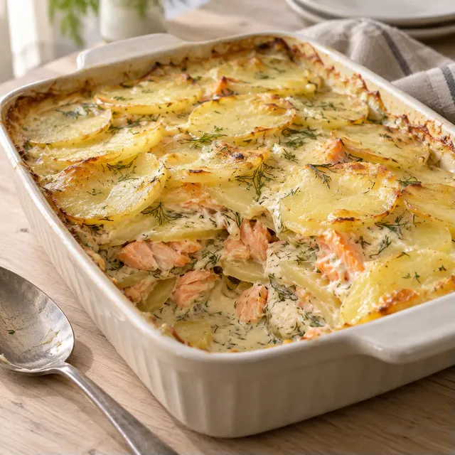 Lax- och potatisgratäng med dill