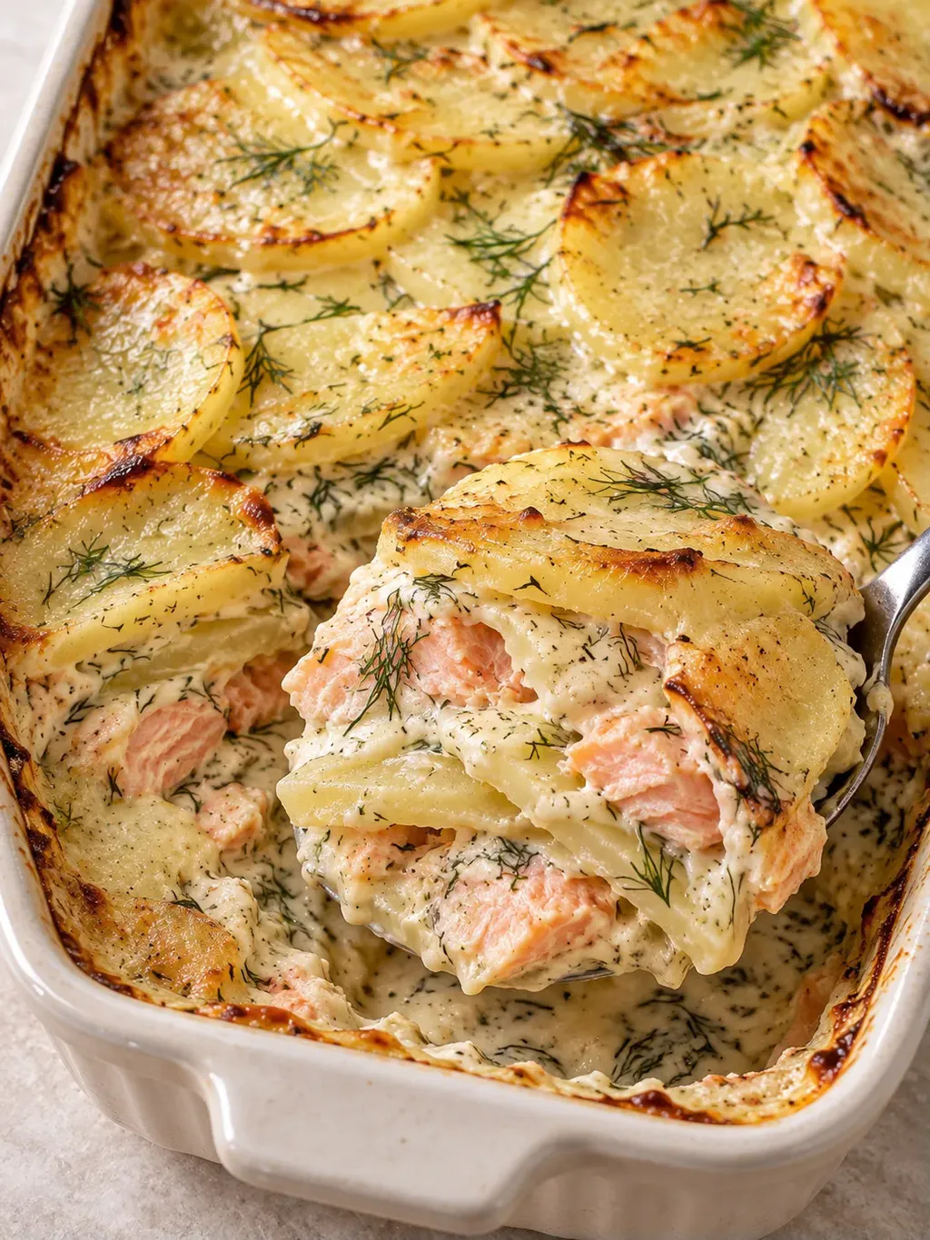 Lax- och potatisgratäng med dill