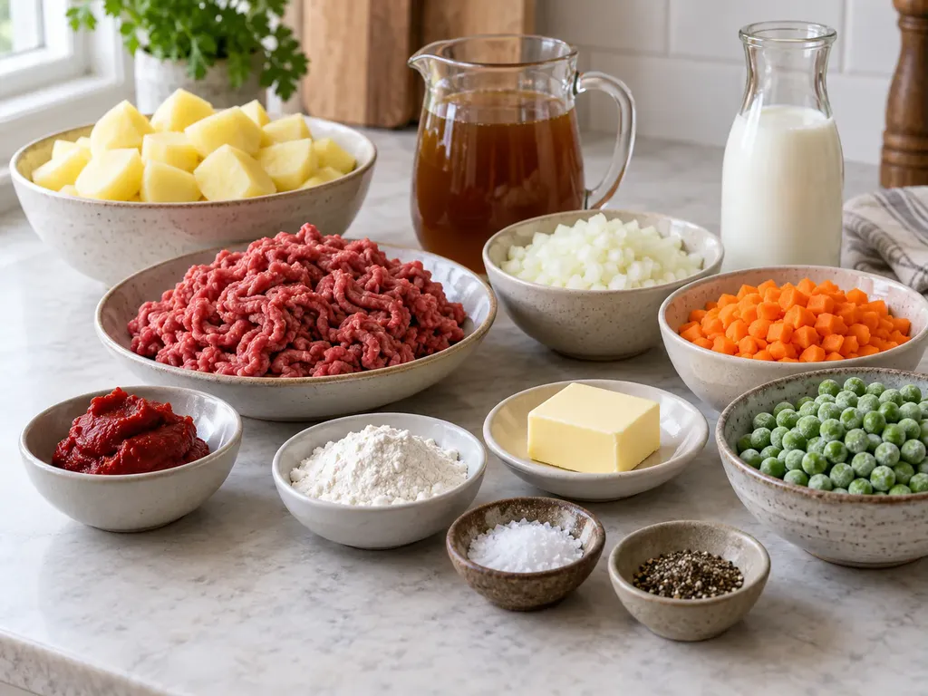 Köttfärsgratäng med morötter och potatismos