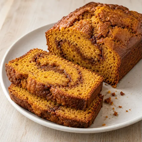 Pumpakaka med kanelslinga