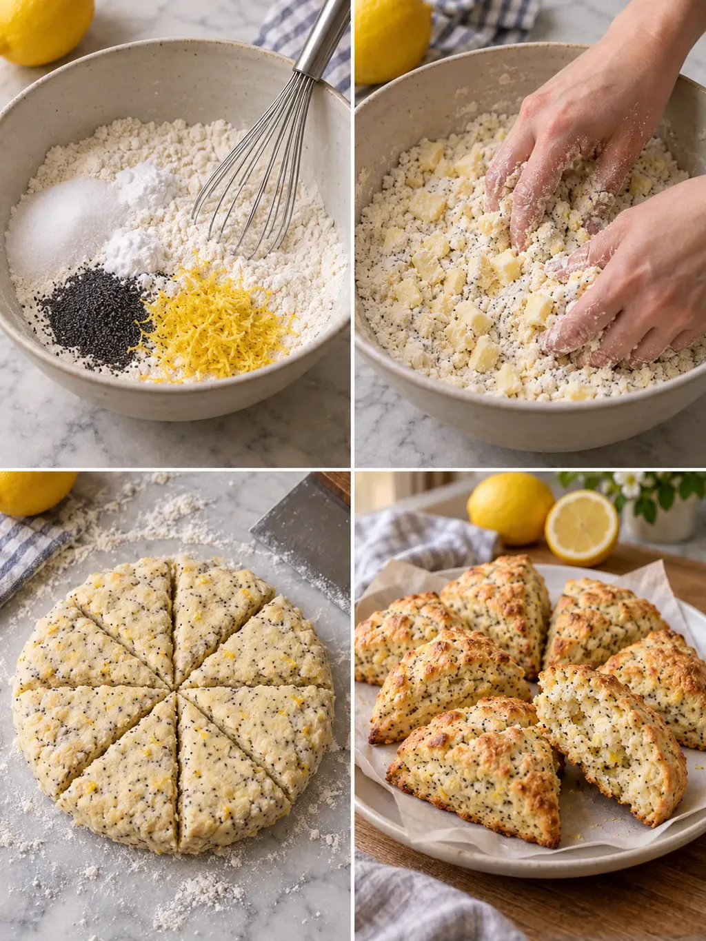 Citronscones med vallmofrön
