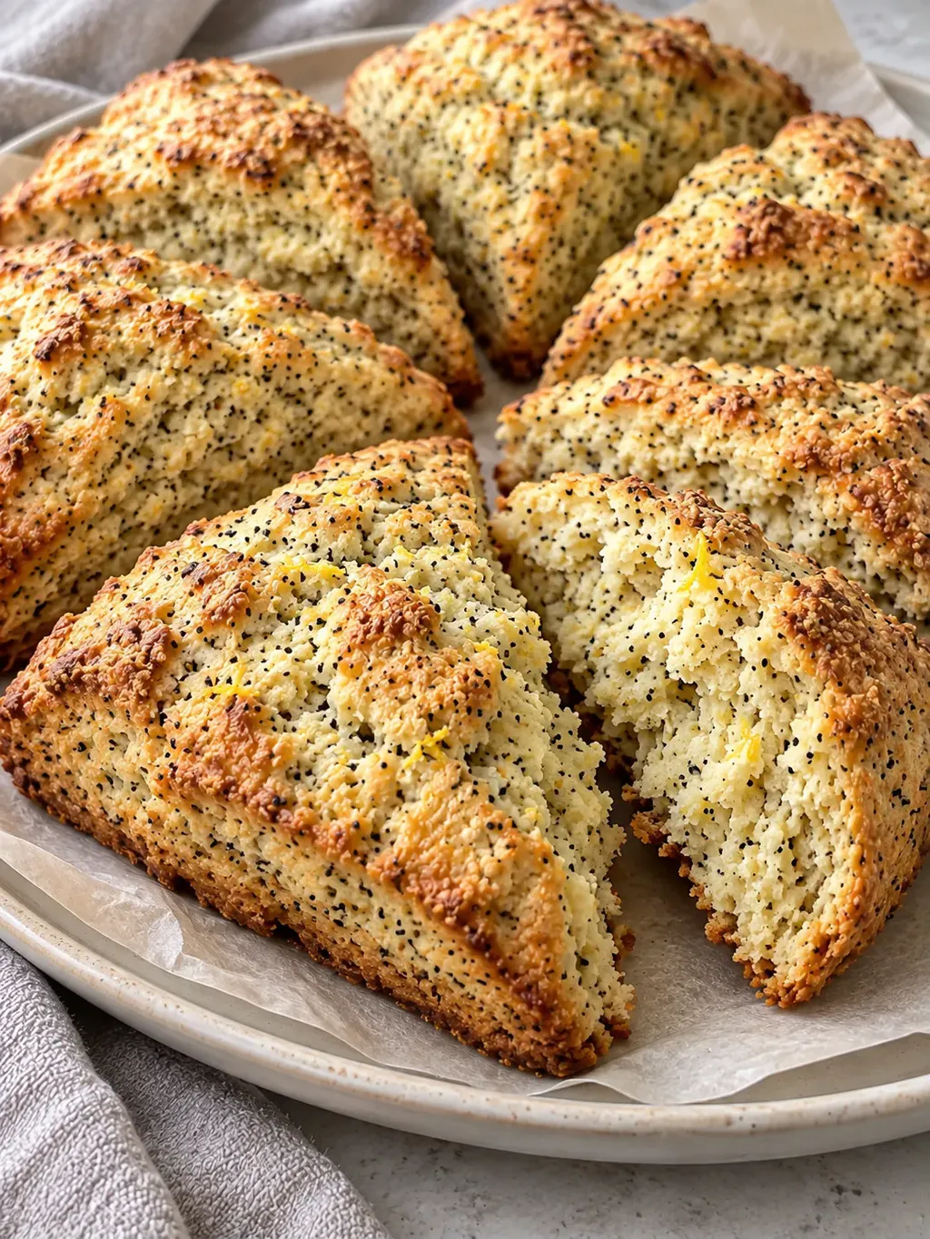 Citronscones med vallmofrön