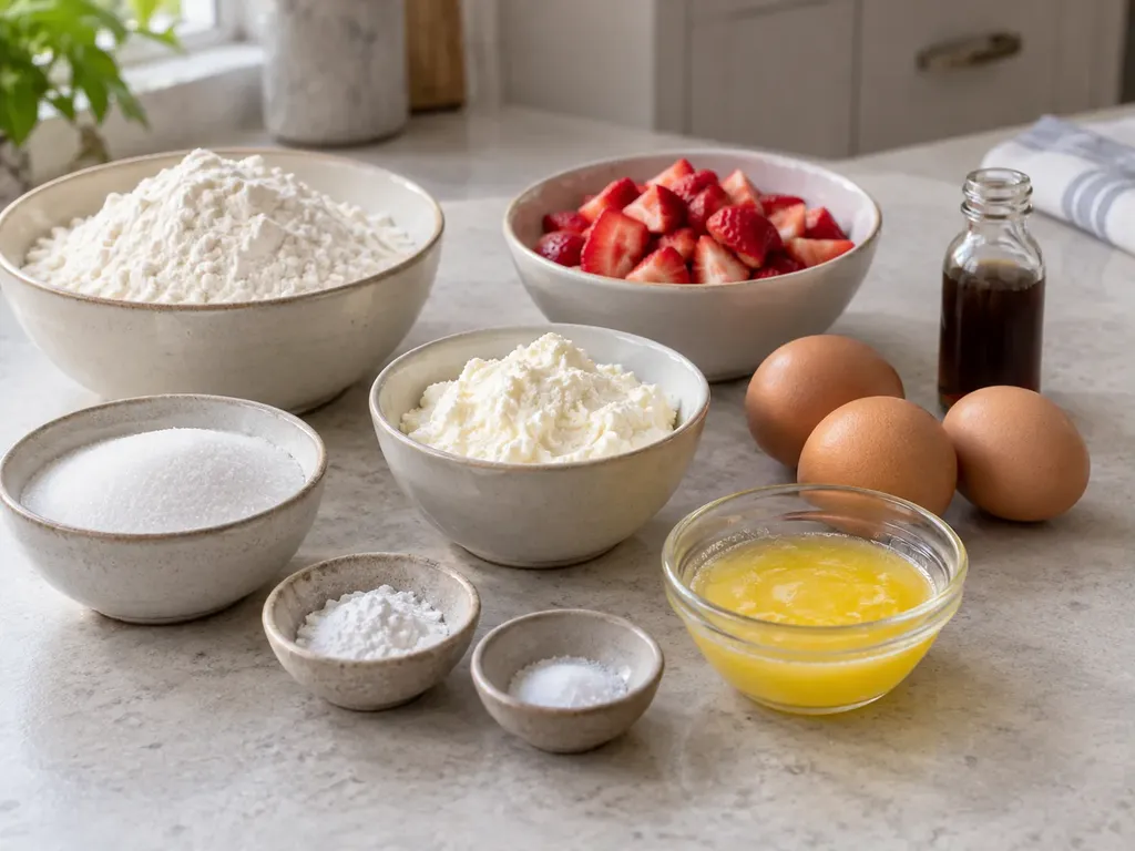 Jordgubbskaka med ricotta