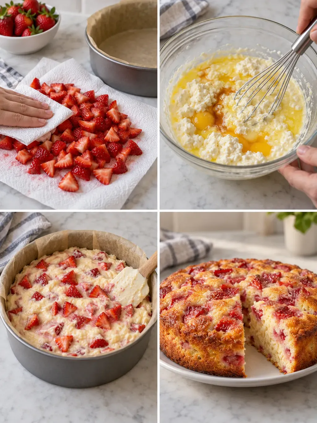 Jordgubbskaka med ricotta