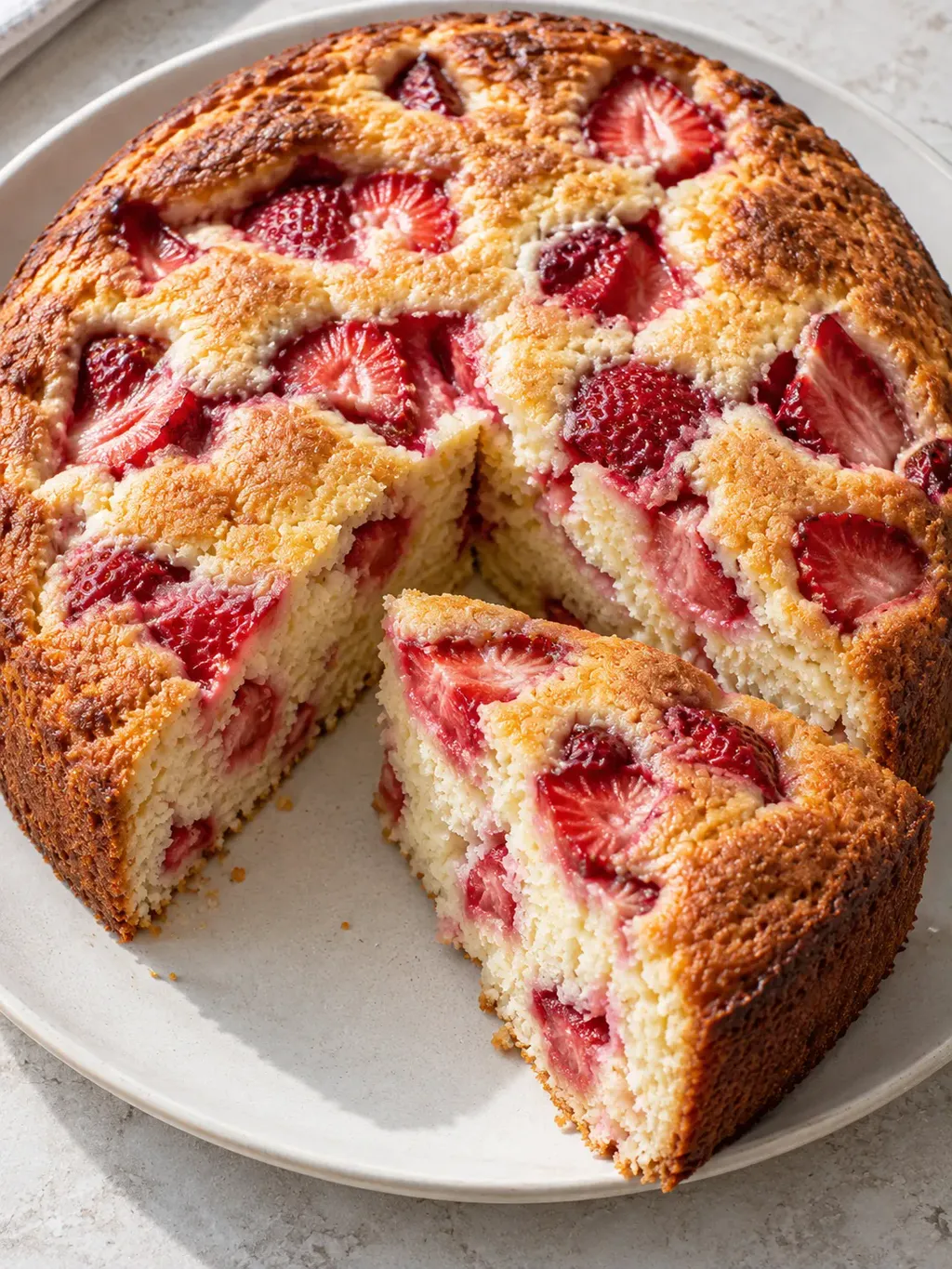 Jordgubbskaka med ricotta