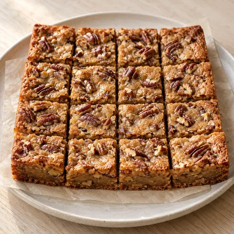 Blondies med farinsocker och pekannötter