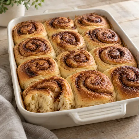 Mjuka kanelbullar i form