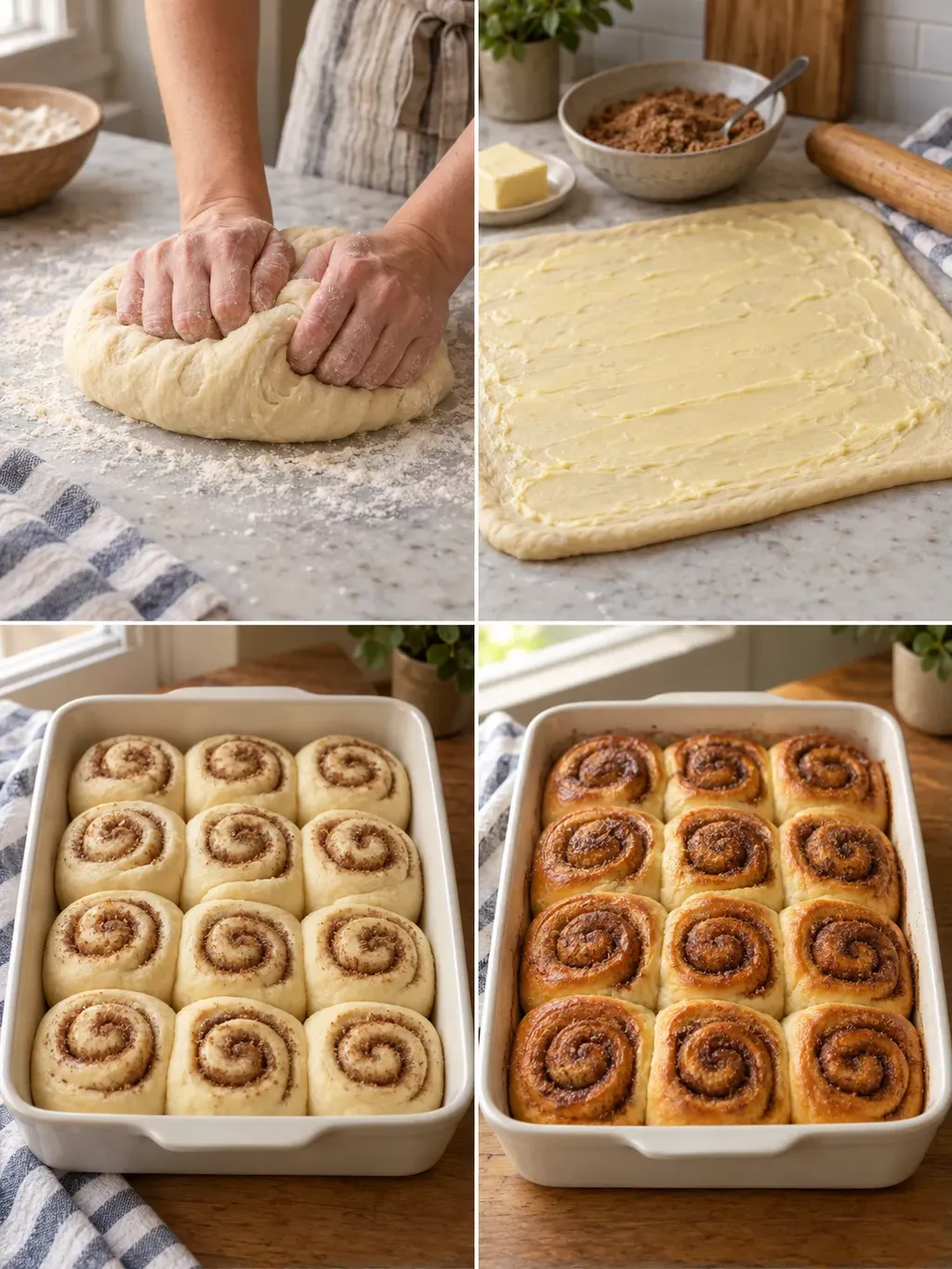 Mjuka kanelbullar i form
