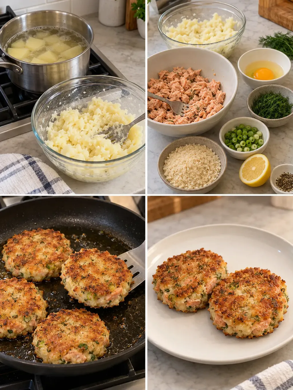 Lax- och potatisbiffar med dill