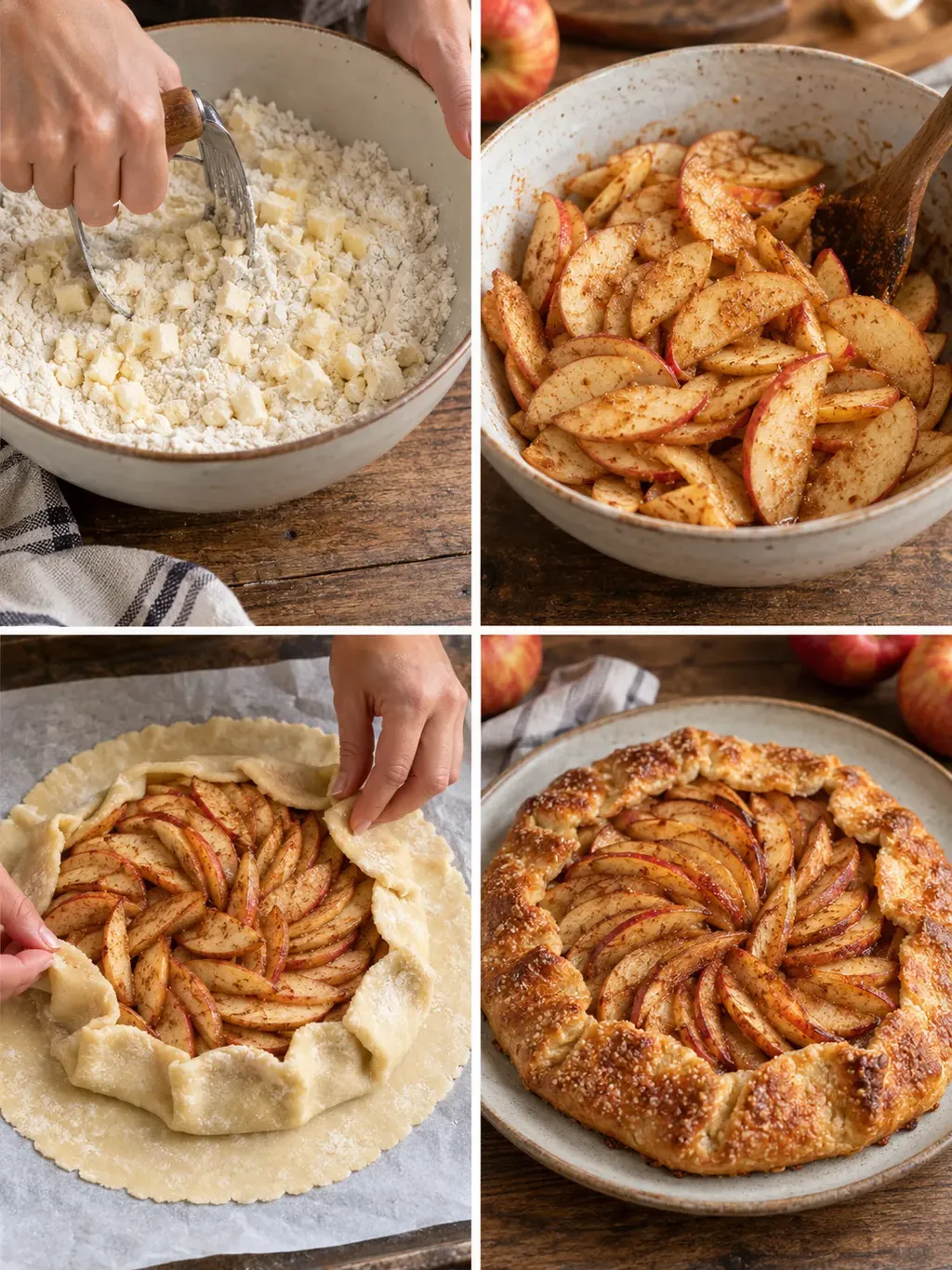 Rustik äppelgalette med kanel