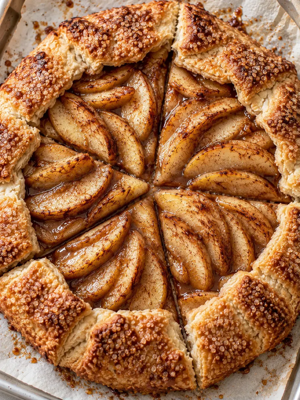 Rustik äppelgalette med kanel