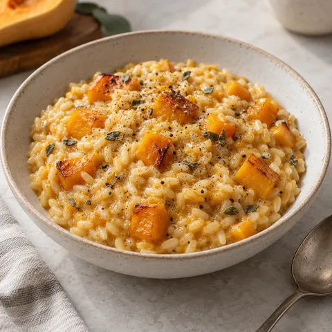 Risotto med rostad butternutpumpa