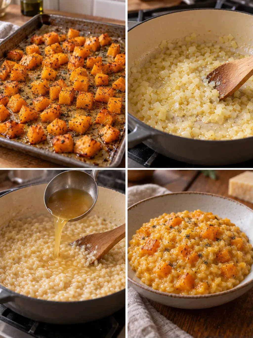 Risotto med rostad butternutpumpa