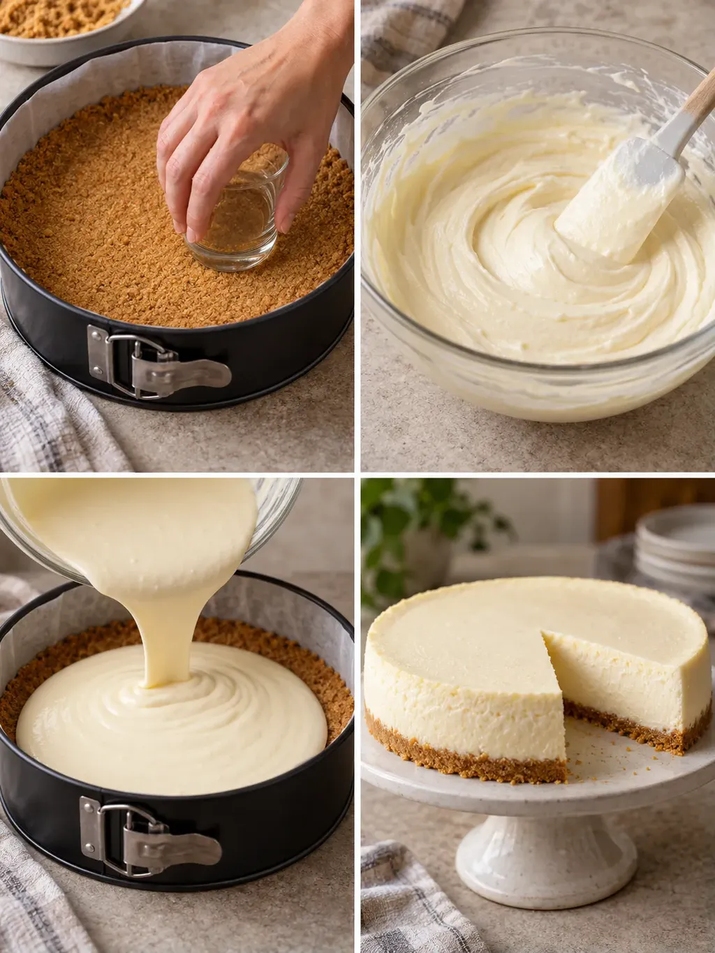 Vaniljcheesecake med gräddfil