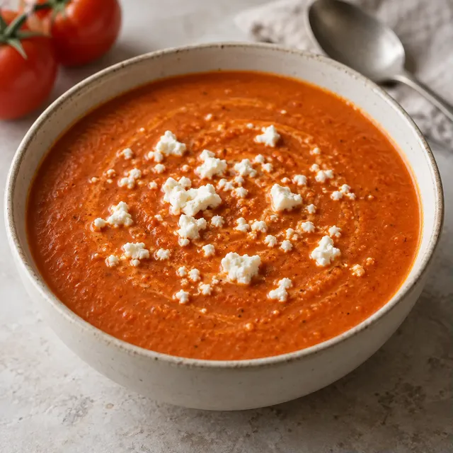 Rostad tomatsoppa med fetaost