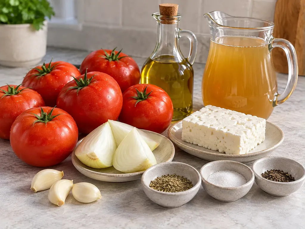 Rostad tomatsoppa med fetaost