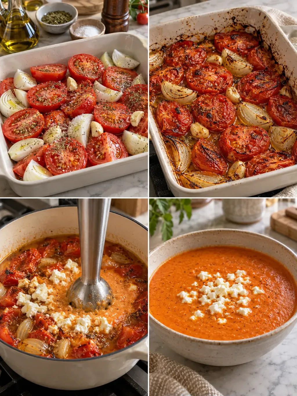 Rostad tomatsoppa med fetaost