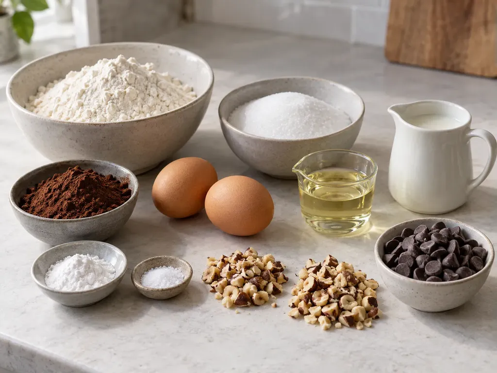 Chokladmuffins med hasselnötter