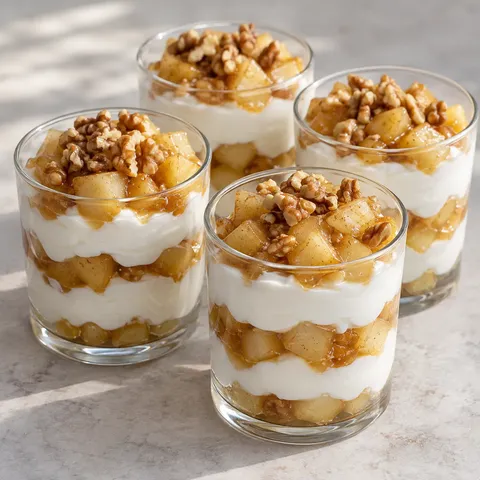 Honungspäron med yoghurt i glas