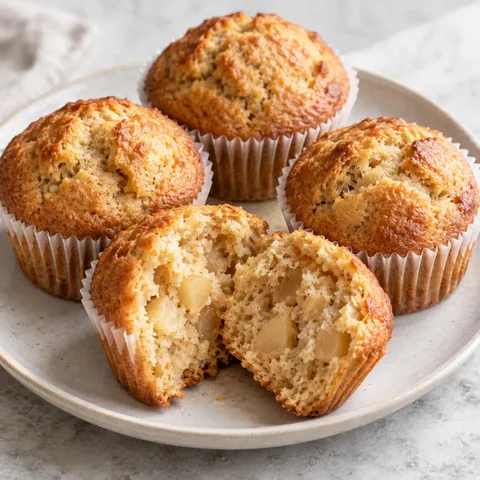Päronmuffins med ingefära och kanel