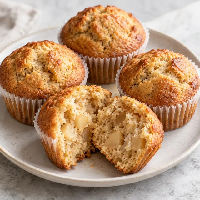 Päronmuffins med ingefära och kanel